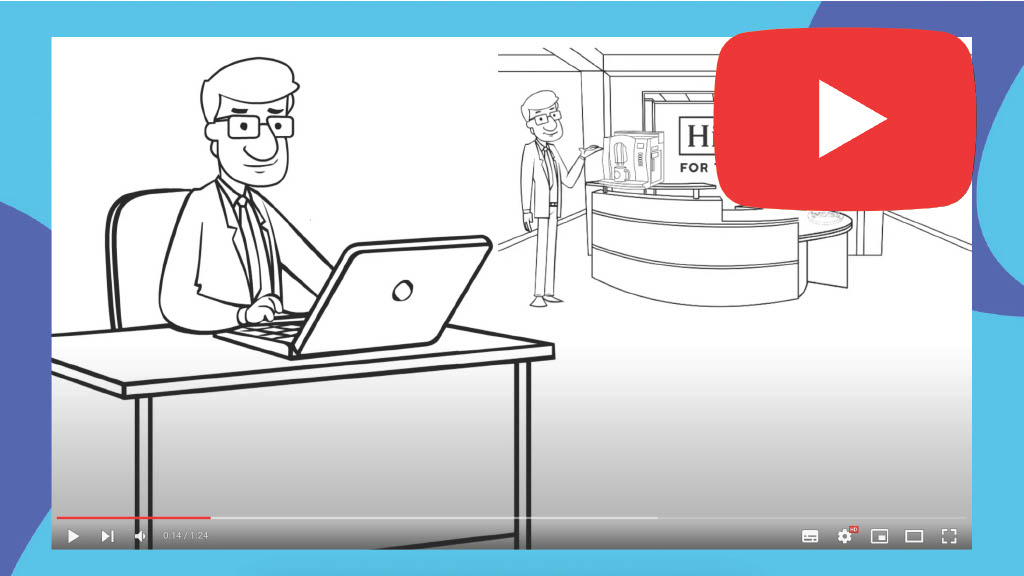 Customer Conversation Cartoon: upselling scenario 2