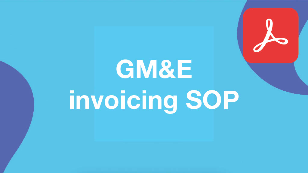 GM&E Invoicing SOP